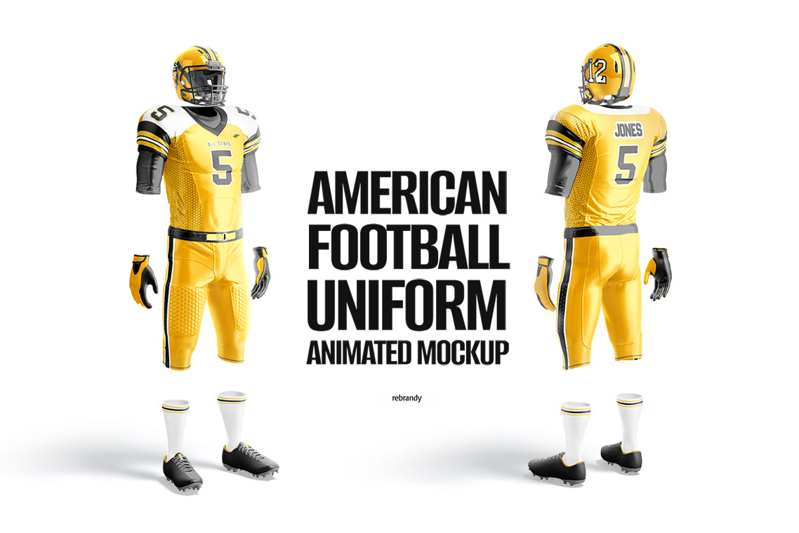 American Football Uniform Animated Mockup American Football Uniform Animated Mockup
