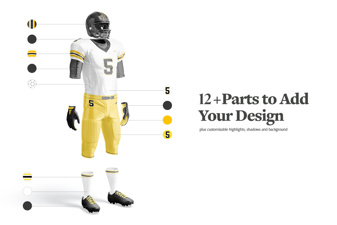 American Football Uniform Animated Mockup American Football Uniform Animated Mockup