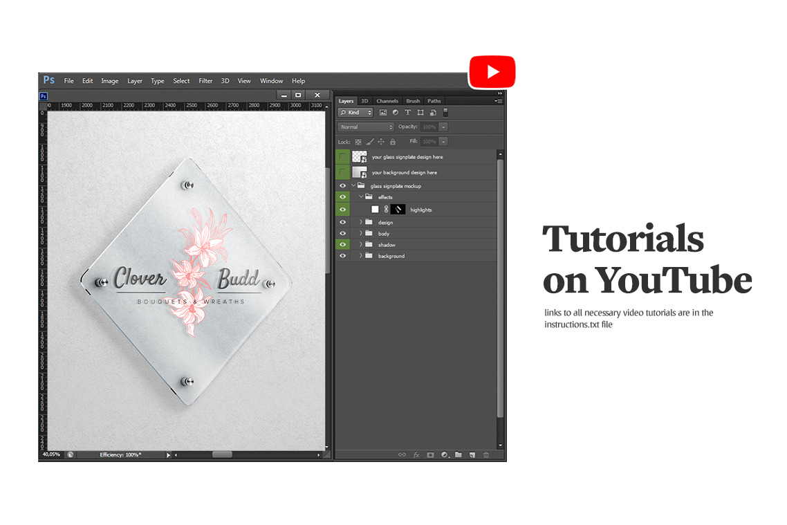 Glass Sign Plate Mockup Glass Sign Plate Mockup
