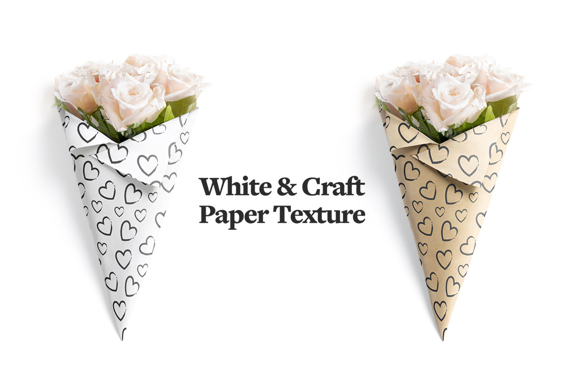 Flowers Packaging Cone Mockups Flowers Packaging Cone Mockups