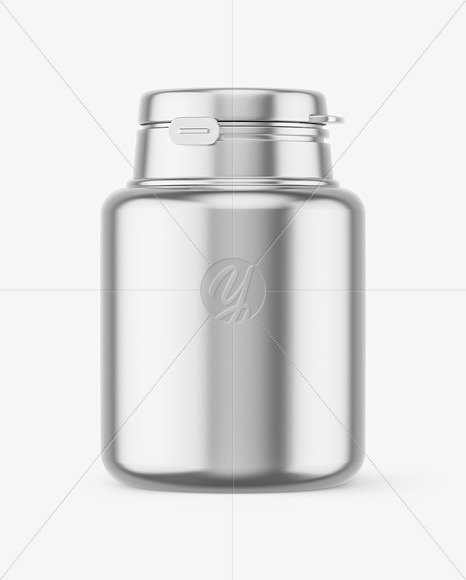 Metallized Plastic Jar Mockup