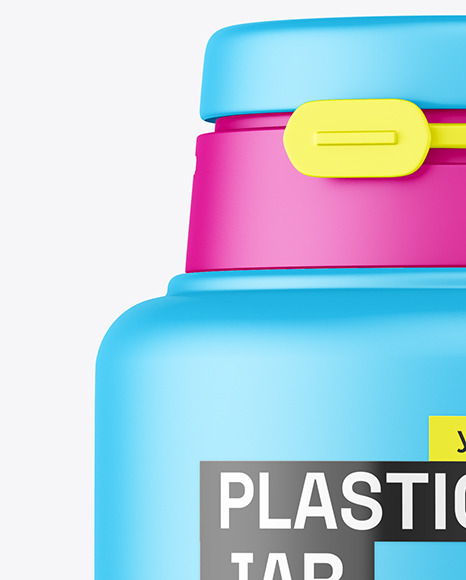 Matte Plastic Jar Mockup