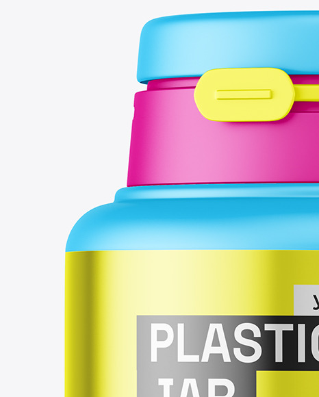 Matte Plastic Jar Mockup