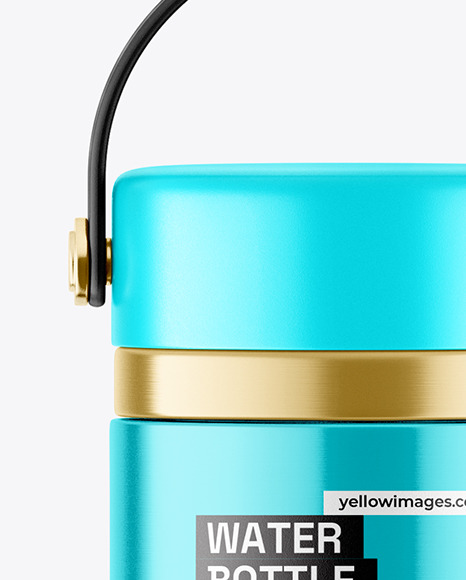 Metallic Vacuum Water Bottle Mockup