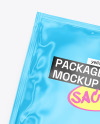 Glossy Sachet Mockup