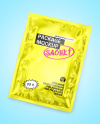 Glossy Metallic Sachet Mockup