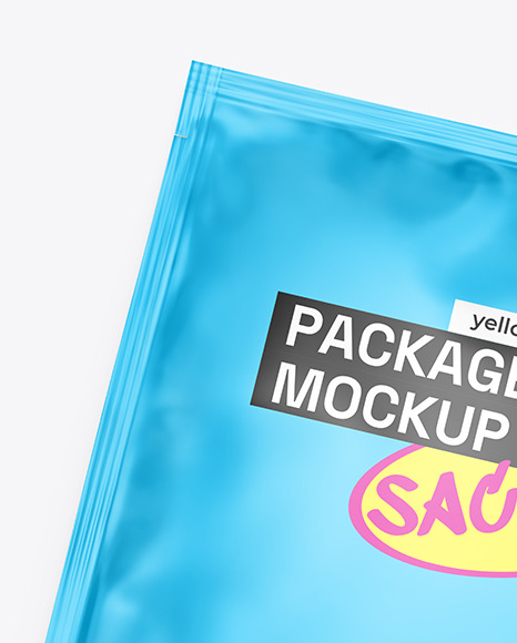 Matte Metallic Sachet Mockup