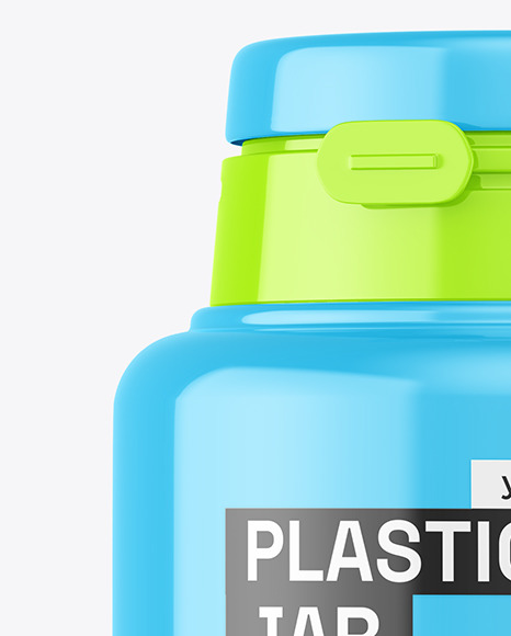 Glossy Plastic Jar Mockup