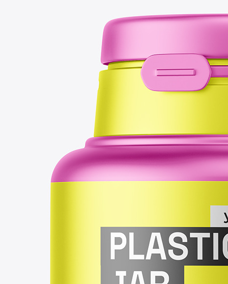 Matte Metallic Plastic Jar Mockup