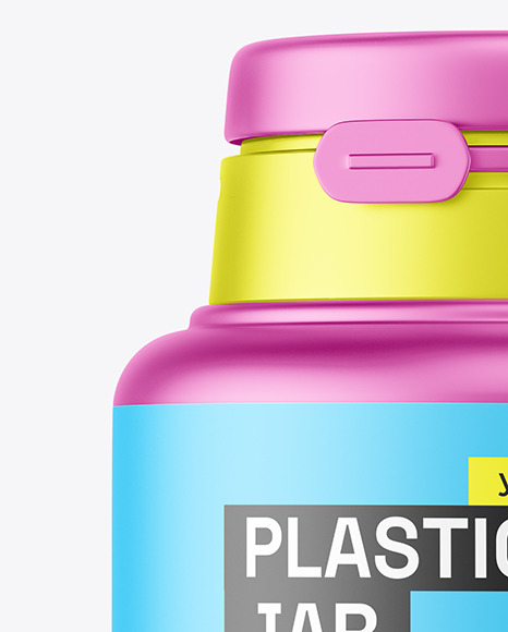 Matte Metallic Plastic Jar Mockup