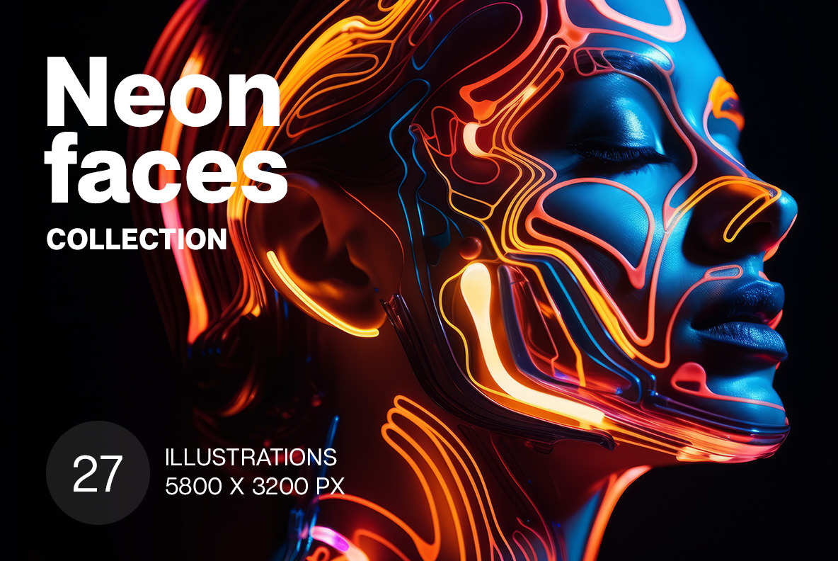 Neon faces Neon faces