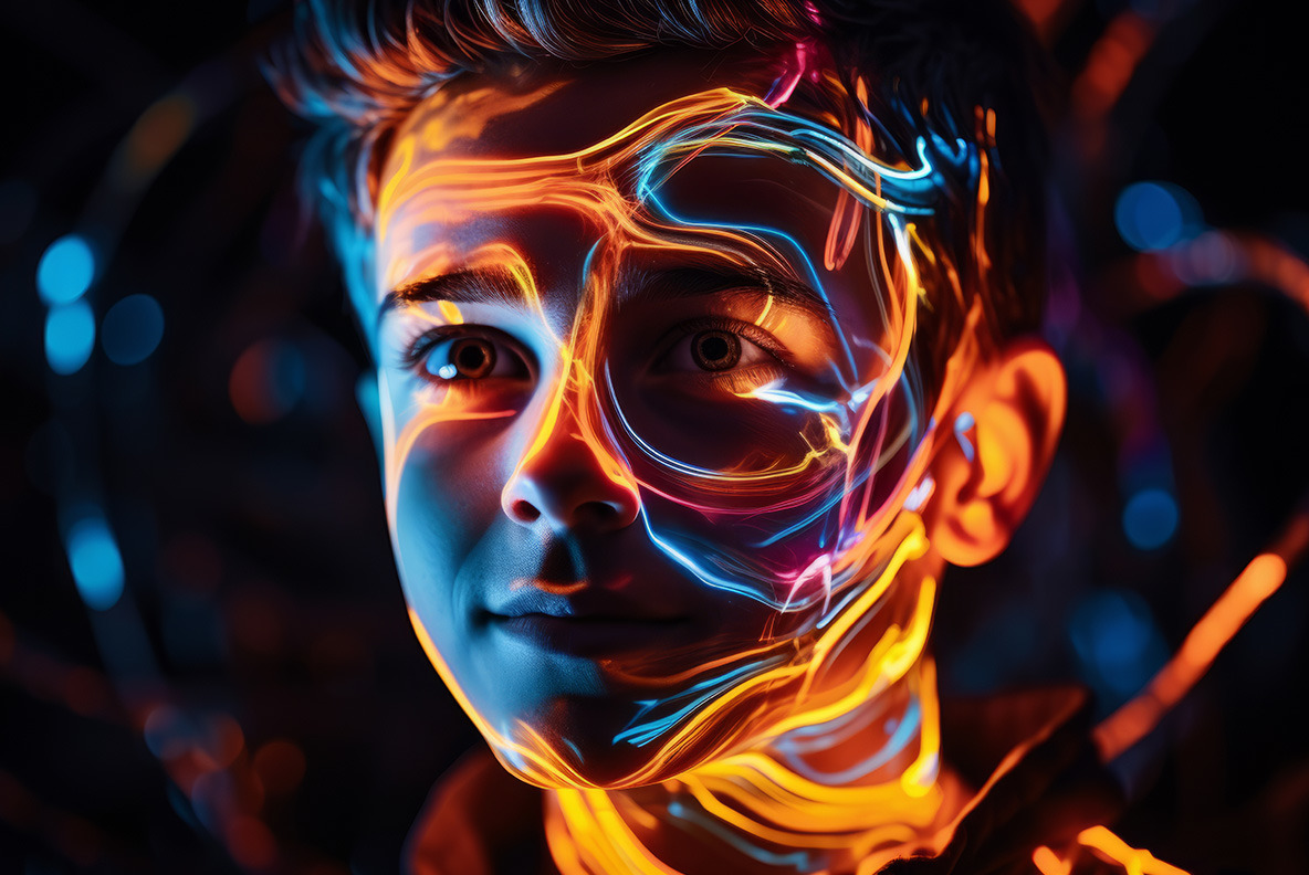 Neon faces Neon faces