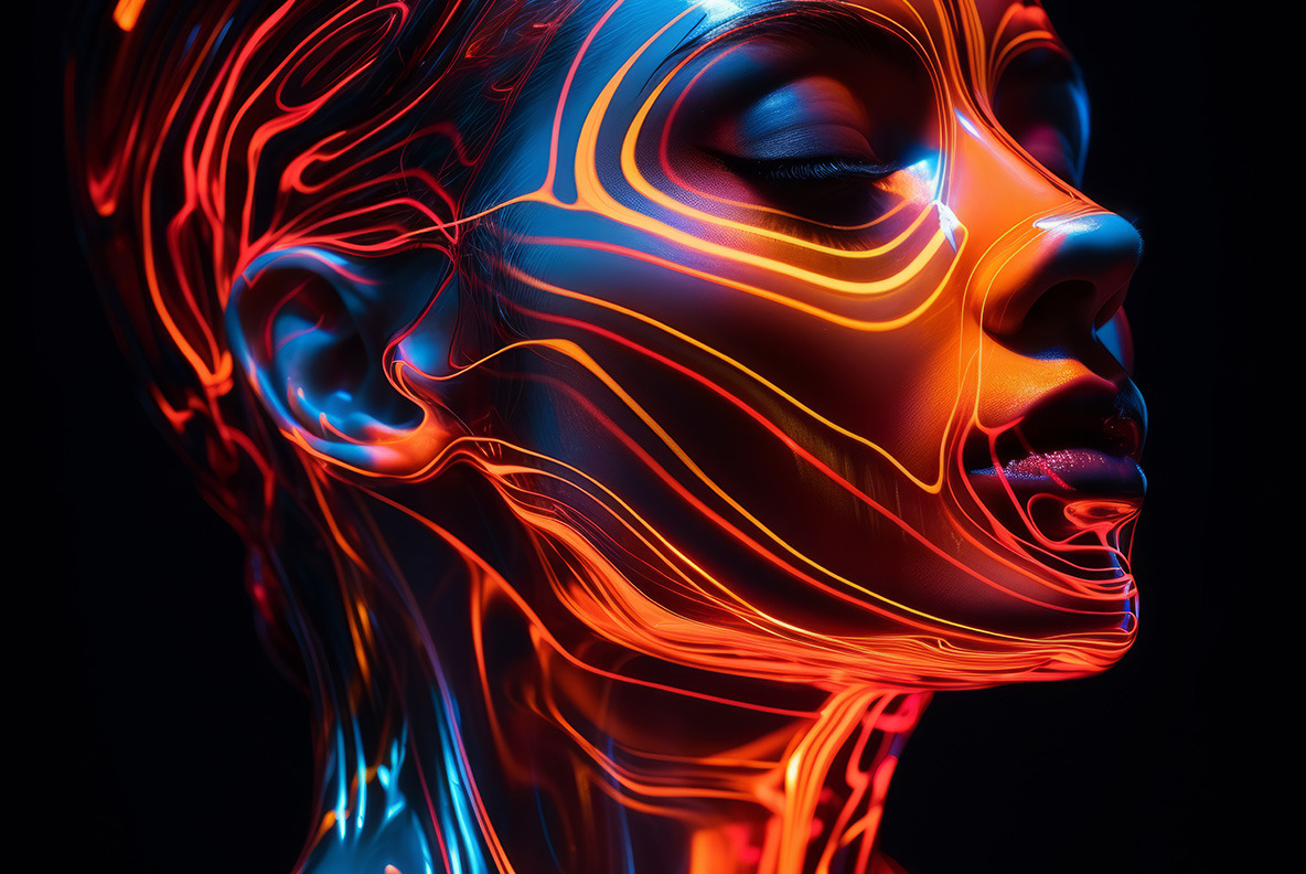 Neon faces Neon faces