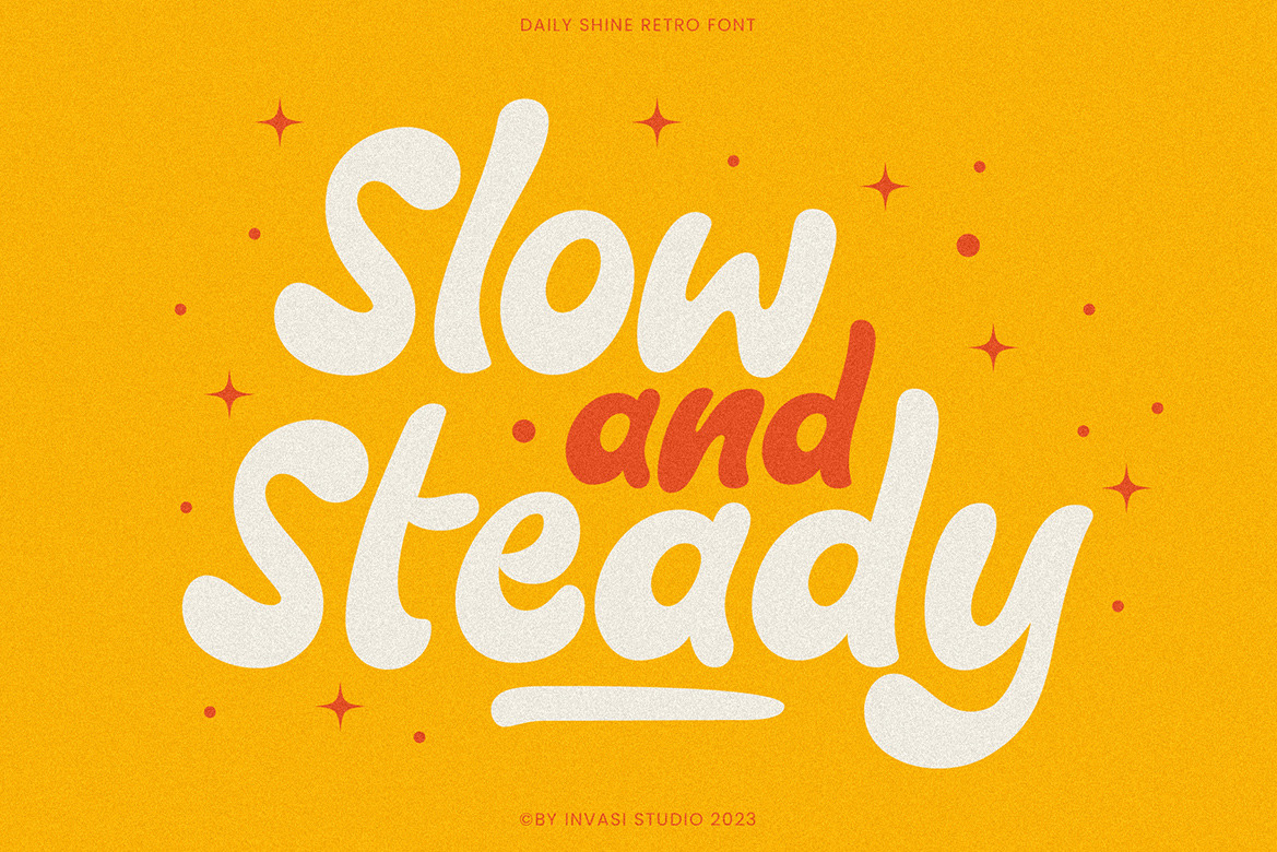 Daily Shine - Groovy Retro Font Daily Shine - Groovy Retro Font