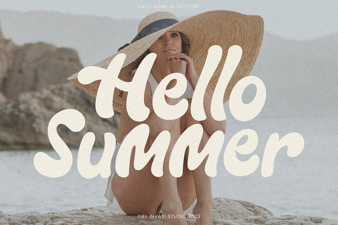 Daily Shine - Groovy Retro Font Daily Shine - Groovy Retro Font