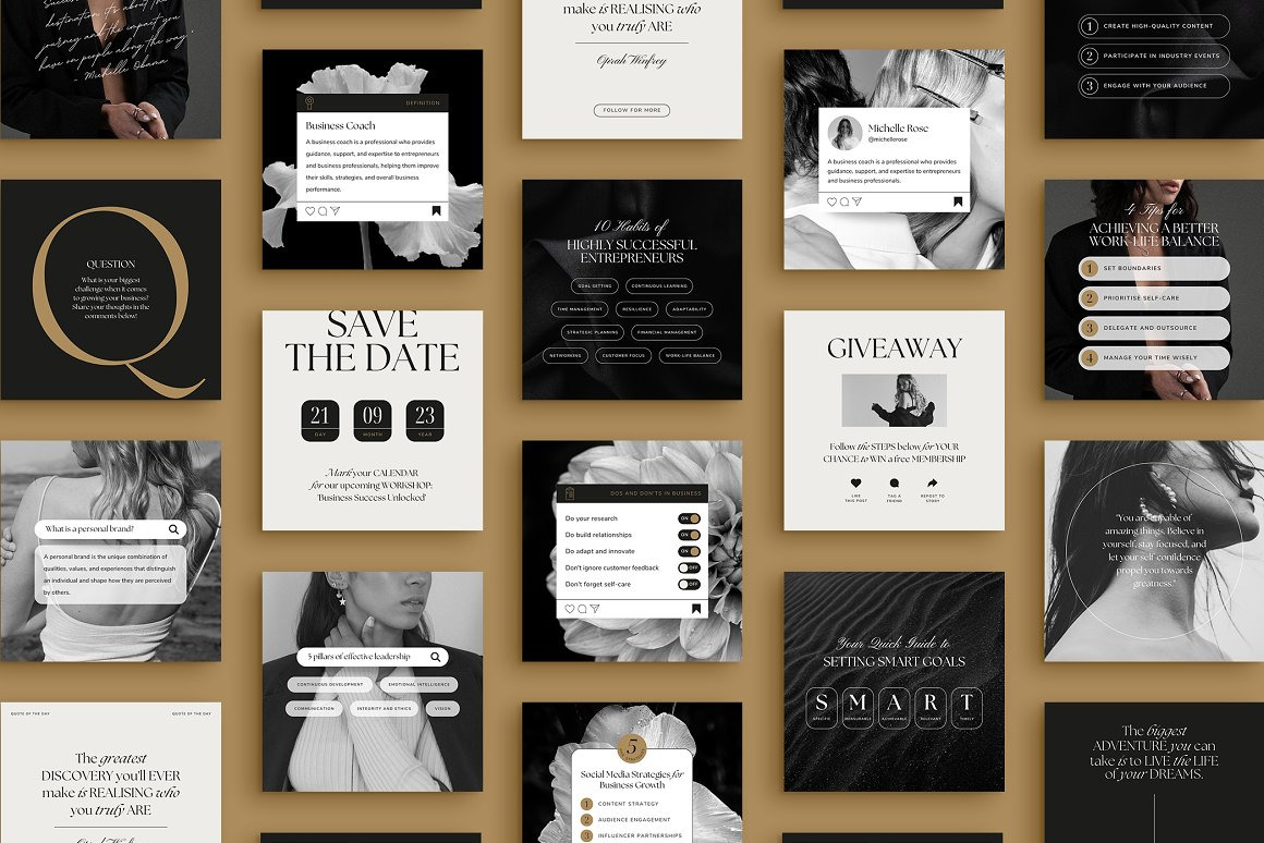 Business Coach Instagram Pack CANVA Business Coach Instagram Pack CANVA