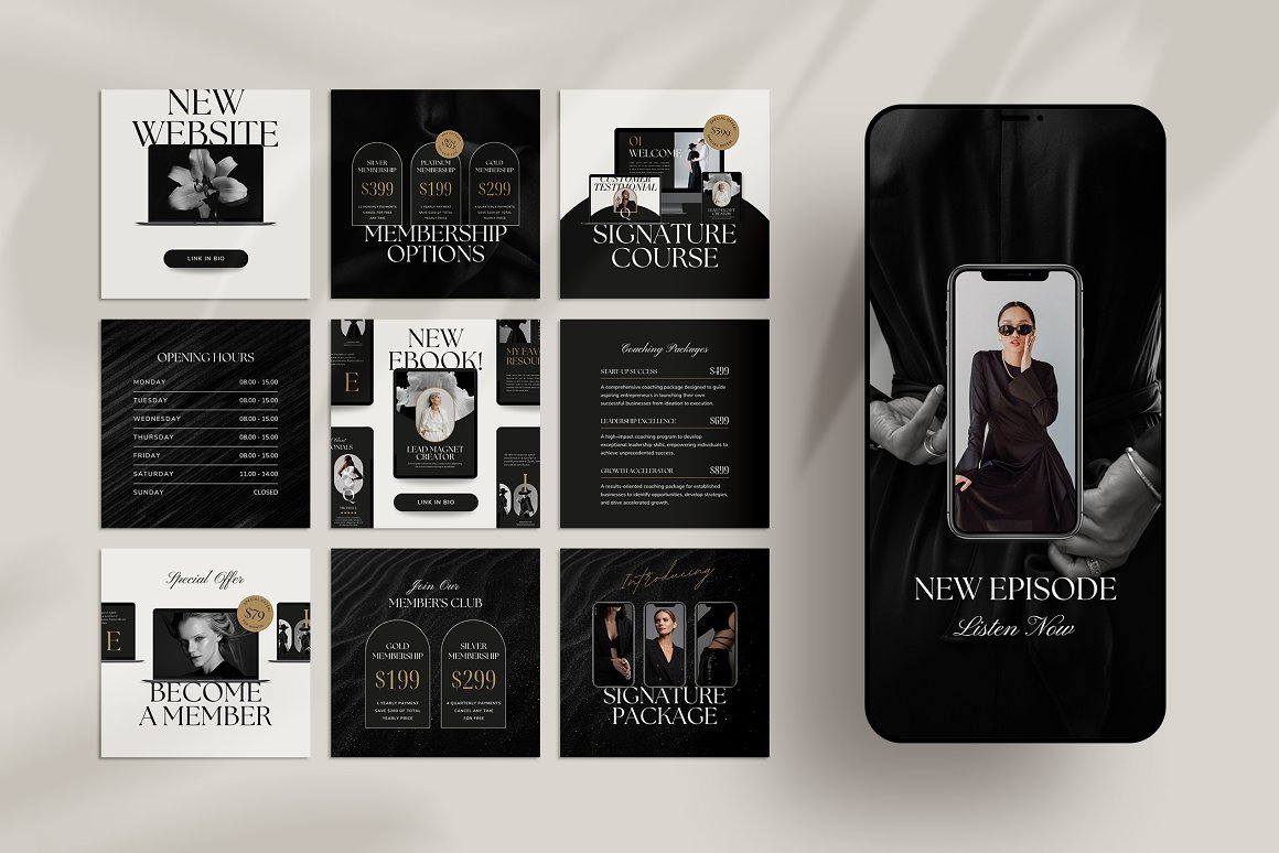 Business Coach Instagram Pack CANVA