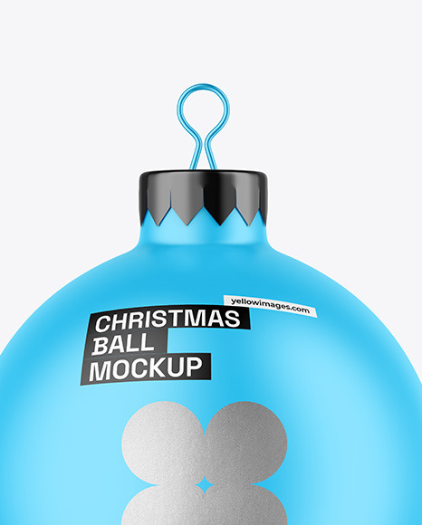 Matte Christmas Ball Mockup