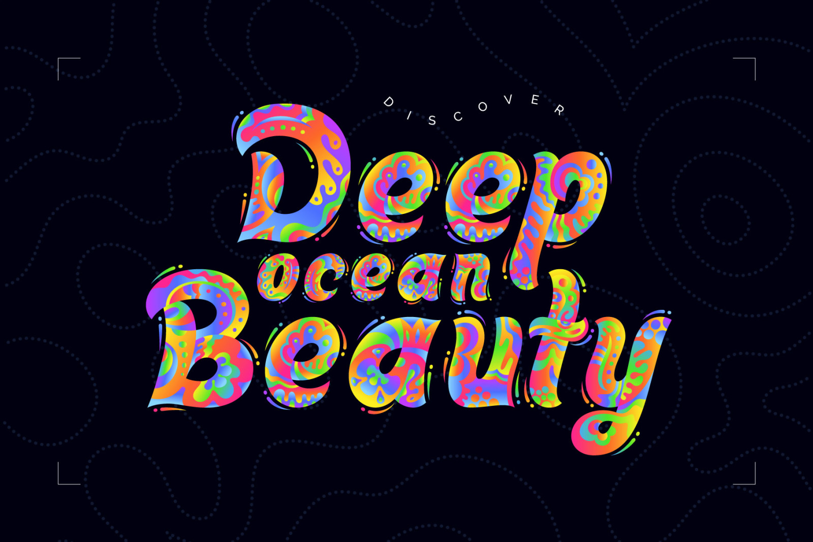 Vivid Corals — Color Vector Font