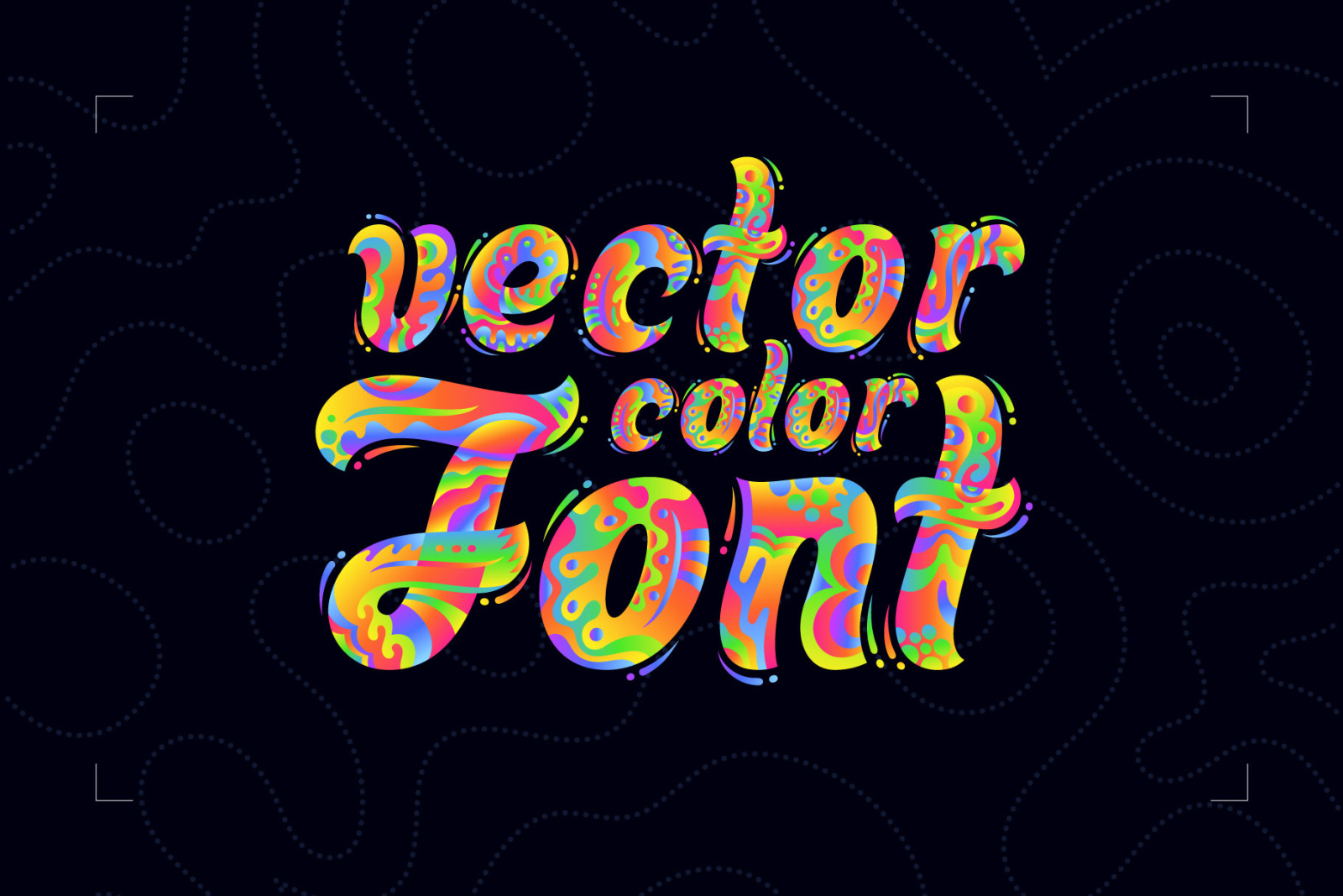 Vivid Corals — Color Vector Font