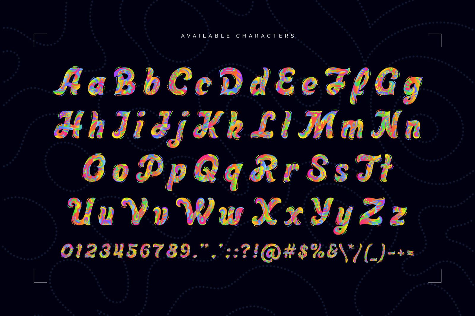 Vivid Corals — Color Vector Font Vivid Corals — Color Vector Font