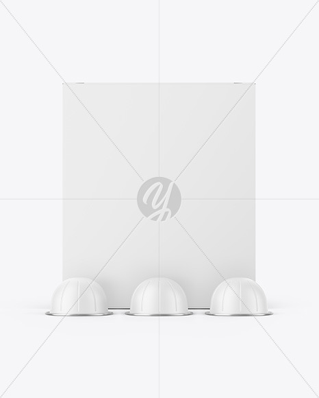 Box W/ Matte Coffee Capsules Mockup