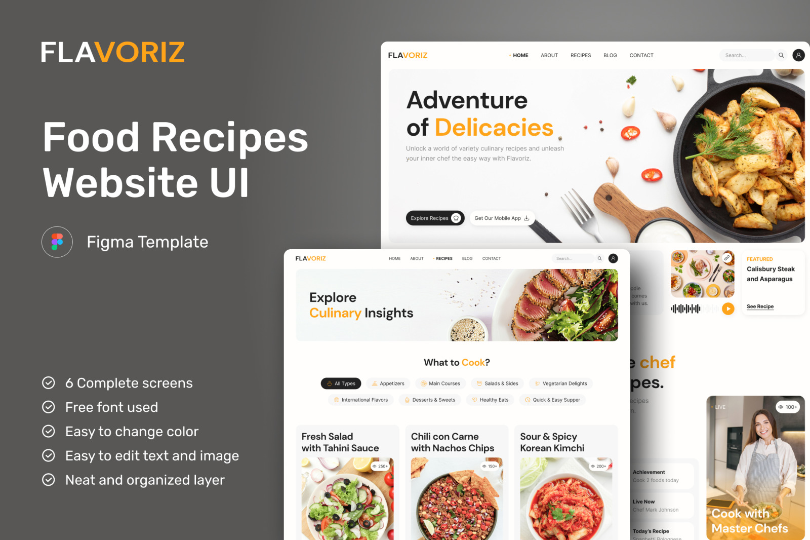 Flavoriz - Food Recipes Website