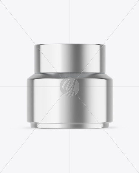 Metallic Cosmetic Jar Mockup