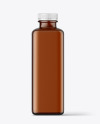 Frosted Amber Square Bottle Mockup