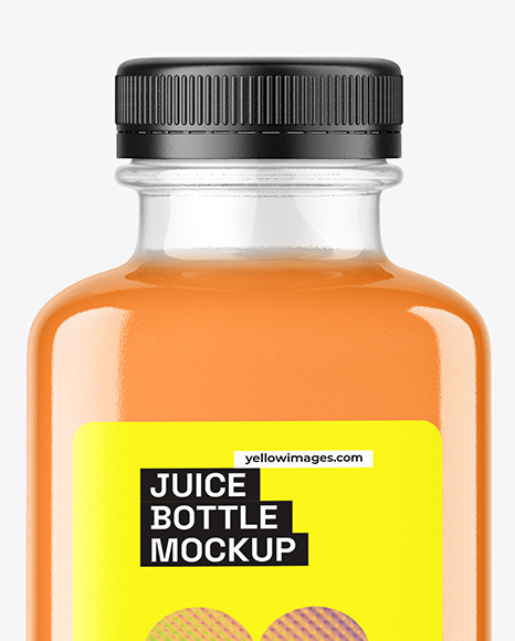 400ml Square Juice Bottle Mockup