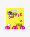 Box W/ Glossy Coffee Capsules Mockup