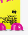 Box W/ Glossy Coffee Capsules Mockup