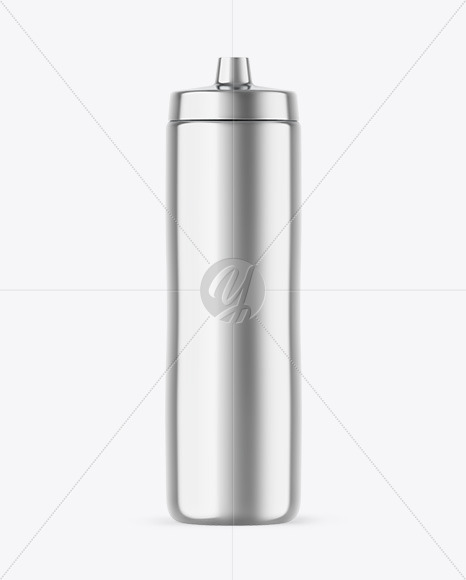 Metallic Sport Bottle Mockup