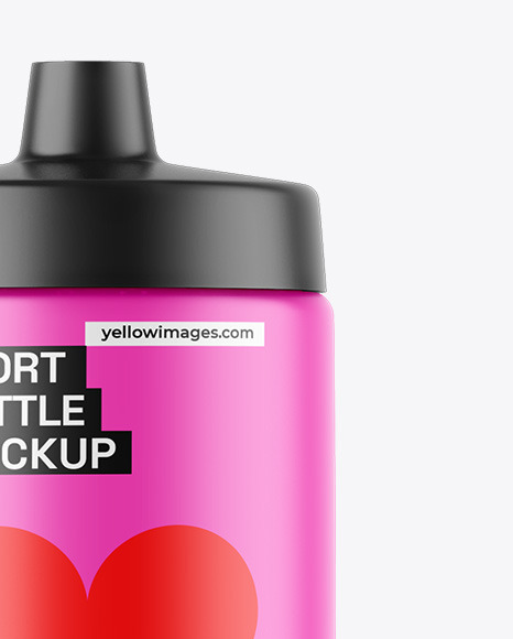 Matte Sport Bottle Mockup