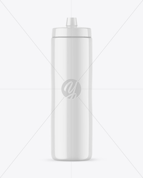 Glossy Sport Bottle Mockup