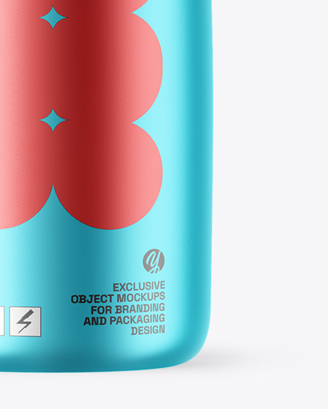 Matte Metallic Sport Bottle Mockup