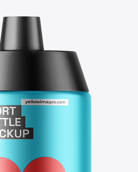 Matte Metallic Sport Bottle Mockup