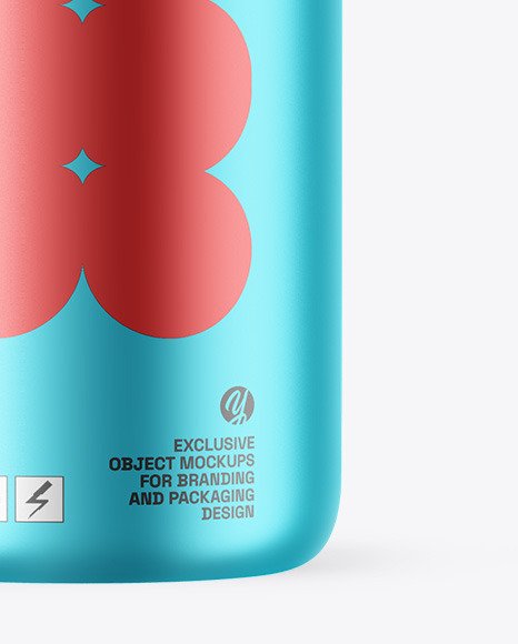 Matte Metallic Sport Bottle Mockup