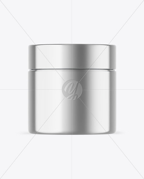 Metallic Cosmetic Jar Mockup