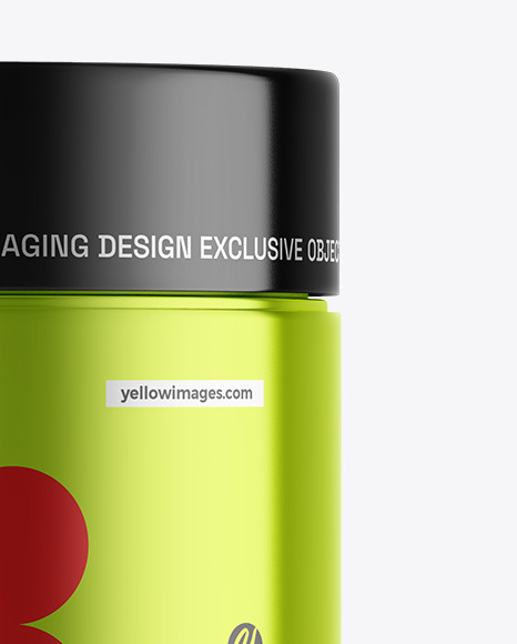 Metallic Cosmetic Jar Mockup