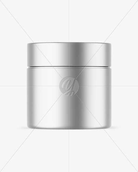 Matte Metallic Cosmetic Jar Mockup