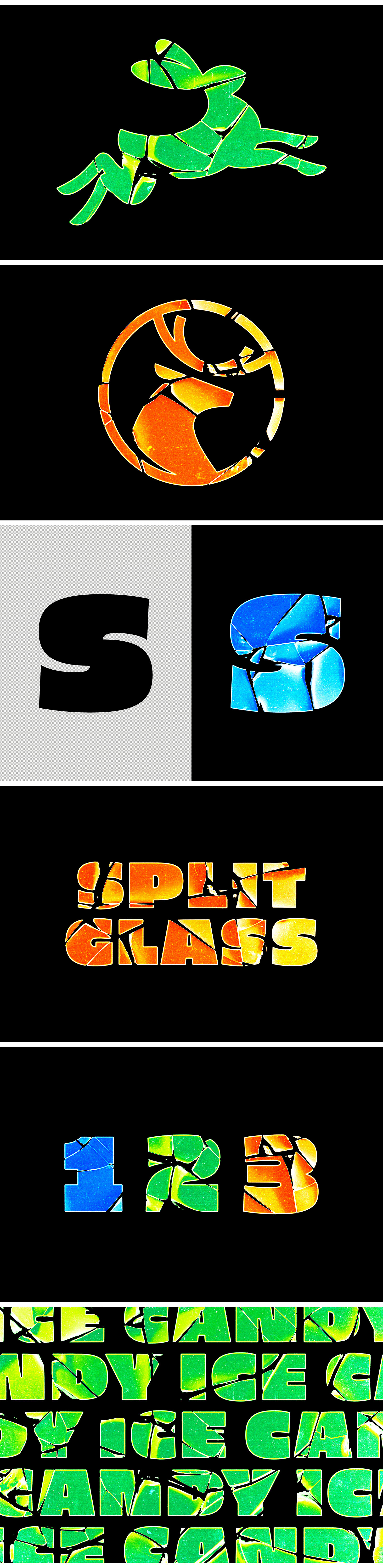 Broken Glass Text &amp; Logo Effect