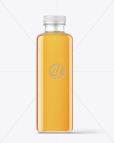 400ml Apple Juice Square Bottle Mockup