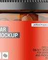 Amber Jar with Pills Mockup Amber Jar with Pills Mockup