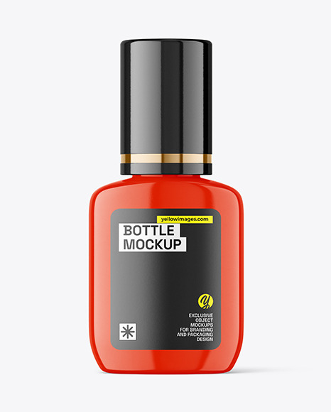 Glossy Bottle Mockup