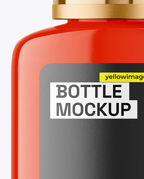 Glossy Bottle Mockup