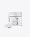 Clear Jar with Tablets Mockup