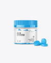 Clear Jar with Tablets Mockup