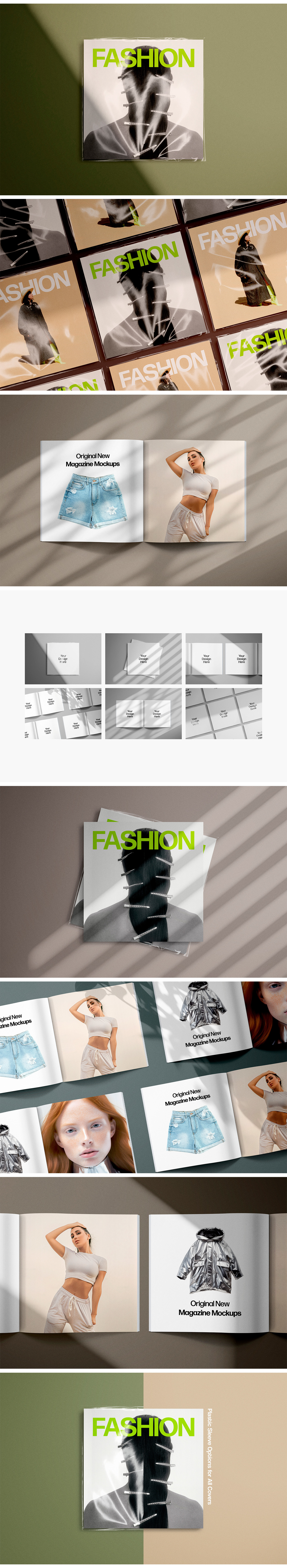 Square Magazine Mockups Collection Square Magazine Mockups Collection