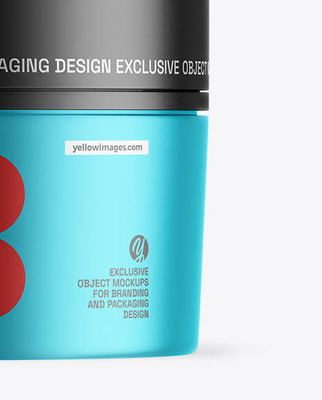 Matte Metallic Cosmetic Jar Mockup Matte Metallic Cosmetic Jar Mockup